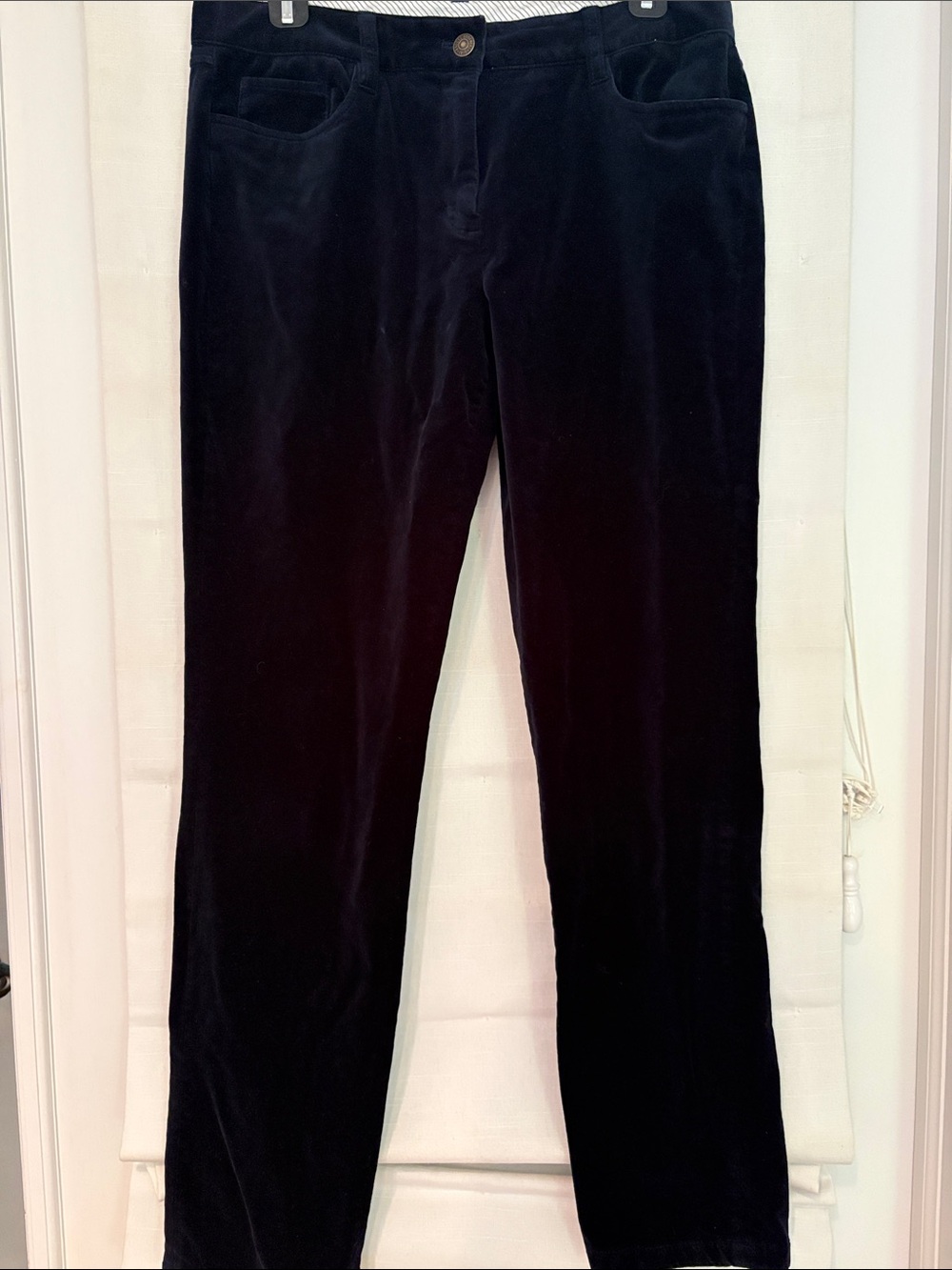 Brooks Brothers Navy Straight-Leg Velvet Pants